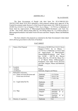 AGENDA NO. 2 No. 8-4/2014-FC the State Government of Punjab Vide