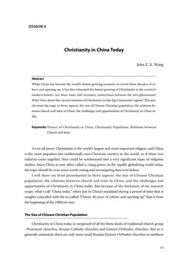 Christianity in China Today