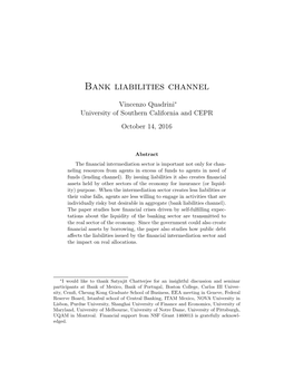 Bank Liabilities Channel