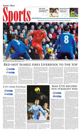 Red-Hot Suarez Fires Liverpool to the Top