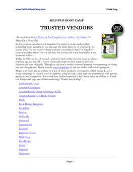 Trusted Vendors