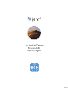 Use Jamf Self Service to Upgrade to Macos Mojave