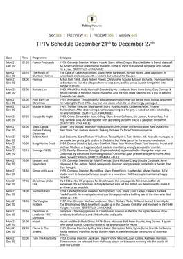 TPTV Schedule December 21Th to December 27Th