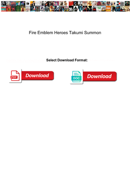 Fire Emblem Heroes Takumi Summon