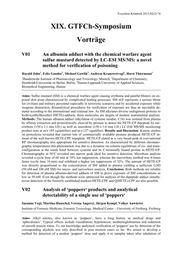 Poppers‘ Products and Analytical Detectability of a Single Use of ‘Poppers‘