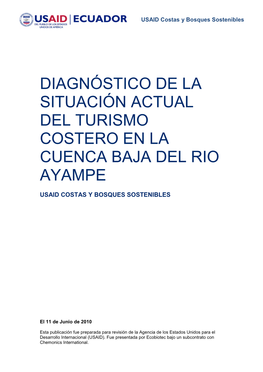 Diagnóstico De La Situación Actual Del Turismo Costero En La Cuenca Baja Del Rio