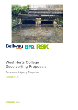 West Herts College Deculverting Proposals