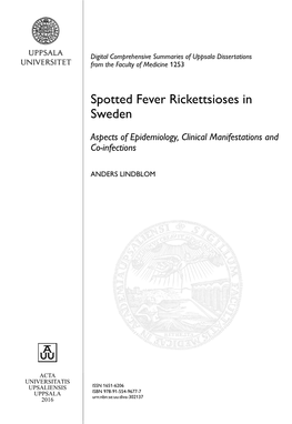 Spotted Fever Rickettsioses in Sweden