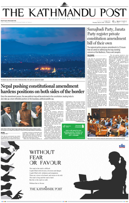 Nepal Pushing Constitutional Amendment Hardens Positions On