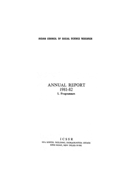 Annual Report 1981-82 I