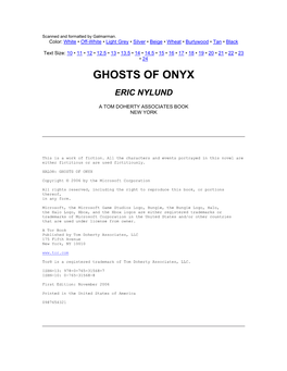 Ghosts of Onyx