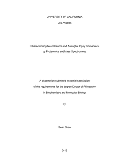 UNIVERSITY of CALIFORNIA Los Angeles Characterizing