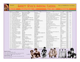 Garrett Stack's American Jukebox Only on WMNR