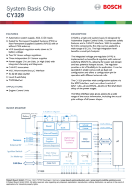 System Basis Chip CY329