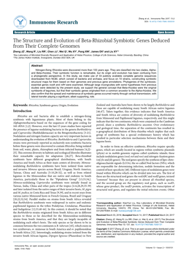 The Structure and Evolution of Beta-Rhizobial Symbiotic Genes