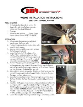 Wl002 Installation Instructions