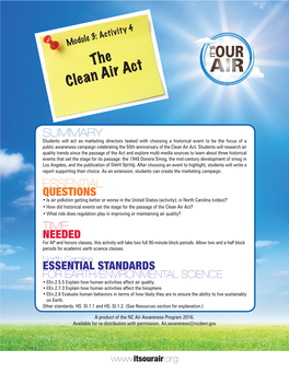 The Clean Air Act Activity 4