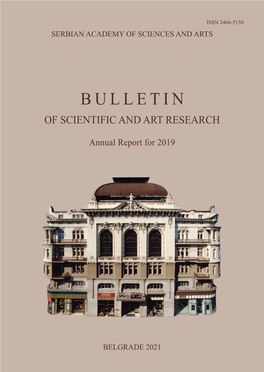 Bulletin of Scientific and Art Research
