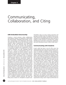 Communicating, Collaboration, and Citing