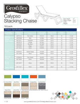 Calypso Stacking Chaise