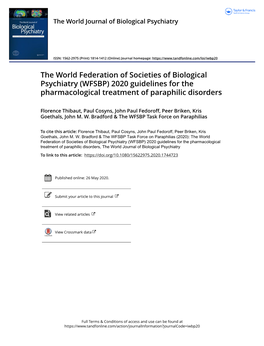 Treatment of Paraphilias