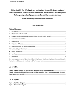 California LCFS Tier 2 Fuel Pathway Application: Renewable Diesel