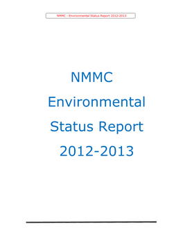 NMMC Environmental Status Report 2012-2013
