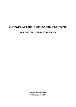 Opracowanie Ekofizjograficzne