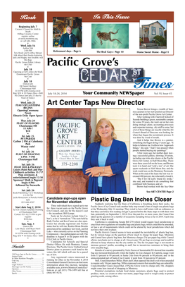 Pacific Grove's Council Seems to Have Accepted the Inevitability of Plastic Bag Ban, Commission -- Has Pulled Papers As Well