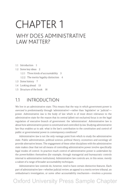 Chapter 1 Why Does Administrative Law Matter?