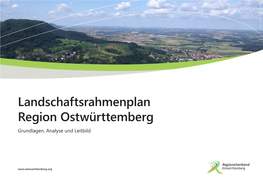 Landschaftsrahmenplan Region Ostwürttemberg 3 Inhalt