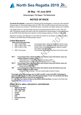 Notice of Race