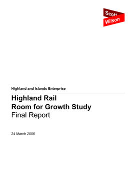 Highland Rail Room for Growth Study Final Report