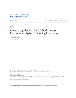 Comparing Methods for Full Body Inverse Dynamics Analysis of a Standing Long Jump Nathaniel Vlietstra Grand Valley State University