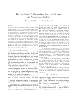 The Number of Bit Comparisons Used by Quicksort: an Average-Case Analysis