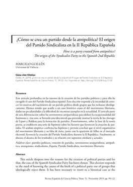 ¿Cómo Se Crea Un Partido Desde La Antipolítica?