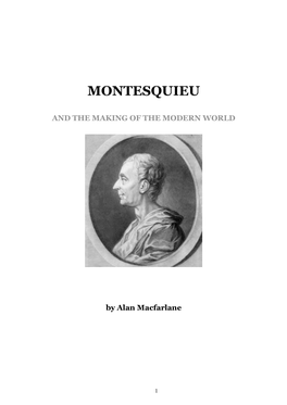 Montesquieu and the Making of the Modern World