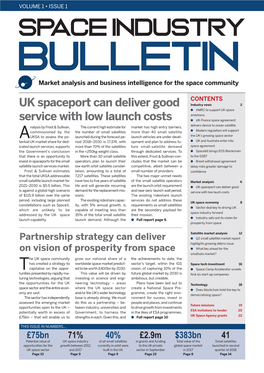 Space Industry Bulletin Market Analysis and Business Intelligence for the Space Community