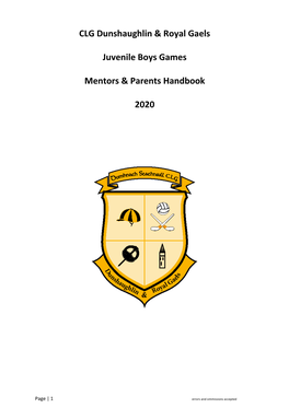 CLG Dunshaughlin & Royal Gaels Juvenile Boys Games Mentors