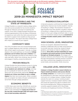 College Possible Minnesota Impact Report