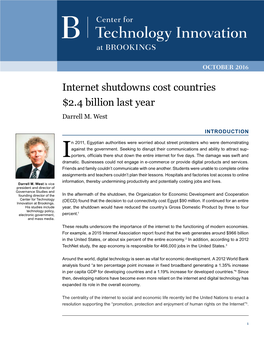 Internet Shutdowns Cost Countries $2.4 Billion Last Year Darrell M