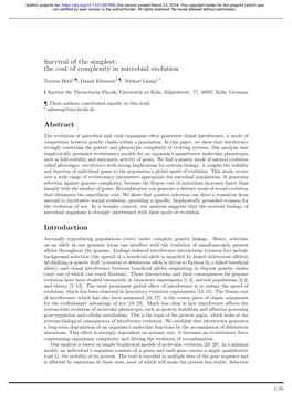 Survival of the Simplest: the Cost of Complexity in Microbial Evolution