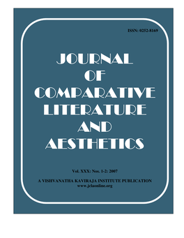 Journal of Comparative Literature and Aesthetics