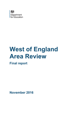 West of England Area Review Final Report