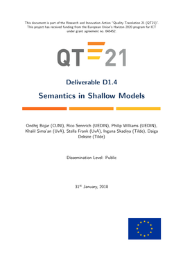 D1.4 Semantics in Shallow Models