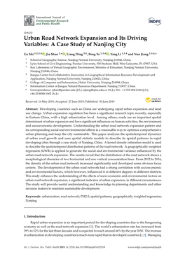 Urban Road Network Expansion and Its Driving Variables: a Case Study of Nanjing City