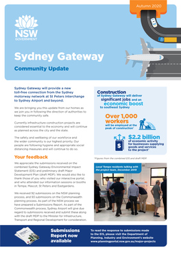 Sydney Gateway Community Update Autumn 2020