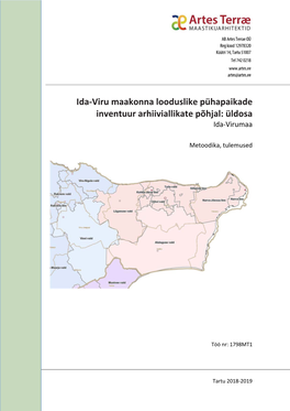 Ida‐Viru Maakonna Looduslike Pühapaikade Inventuur Arhiiviallikate Põhjal: Üldosa Ida‐Virumaa