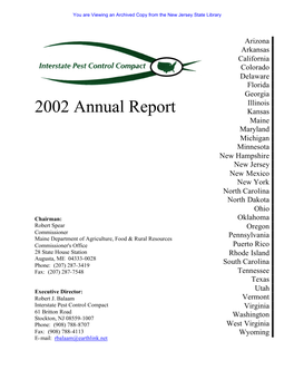 Interstate Pest Control Compact 2002 Annual Report
