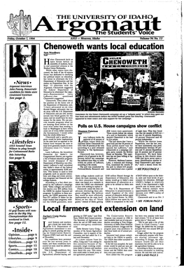 Chenoweth Wants Local Education Sam Woodhury Stair